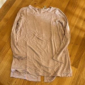 Long Sleeve Pink Tunic with Back Zipper